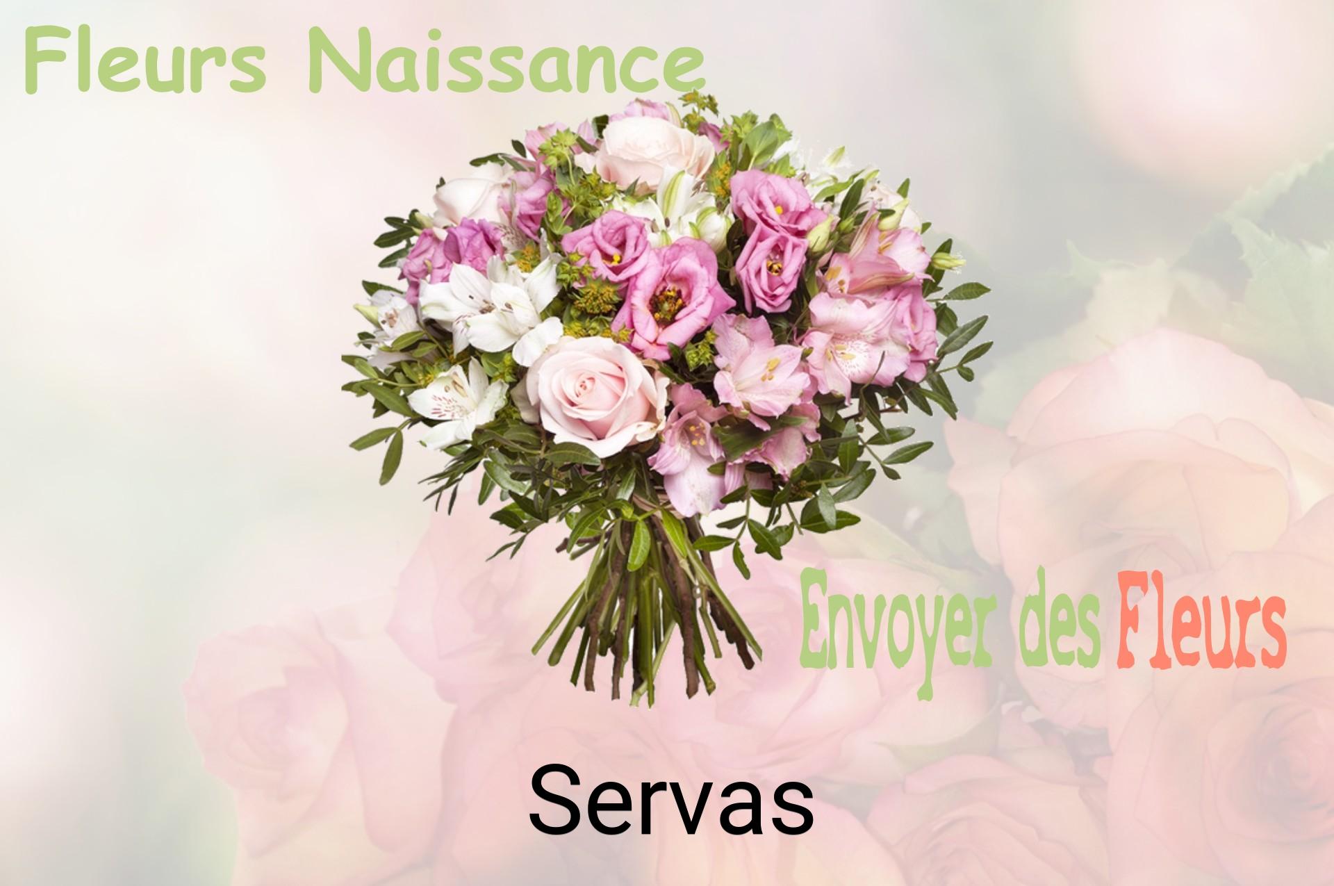 Bouquet de fleurs de naissance livré à Servas